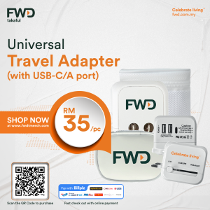 Universal Travel Adapter (with USB-C/A port)